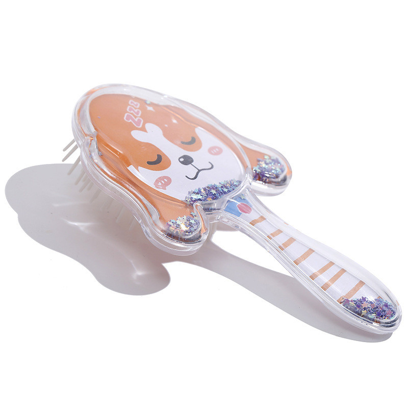 Χαριτωμένο κινούμενα σχέδια σε σχήμα σκύλου για παιδιά Χτένα κεφαλής μασάζ Αντιστατική χτένα μαλλιών Χαριτωμένο παιδικό μαξιλάρι αέρα χτένα κομμωτηρίου