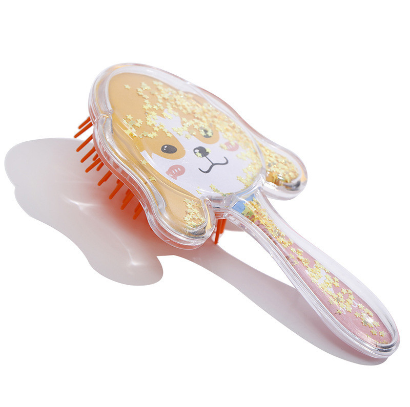 Χαριτωμένο κινούμενα σχέδια σε σχήμα σκύλου για παιδιά Χτένα κεφαλής μασάζ Αντιστατική χτένα μαλλιών Χαριτωμένο παιδικό μαξιλάρι αέρα χτένα κομμωτηρίου