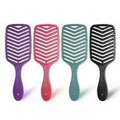 1vnt Tuščiavidurės galvos masažo šukos nešiojamas plaukų formavimo šepetys Kirpyklos šepetys Galvos odos masažo šepetys Moteriškas šlapių ir banguotų plaukų šepetys