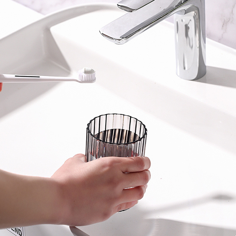 Noua ceașcă de spălat îngroșată, transparentă, ceașcă pentru periaj de uz casnic, ceașcă pentru periuță de dinți, ceașcă din plastic, bol pentru dinți simplu, fără mâner