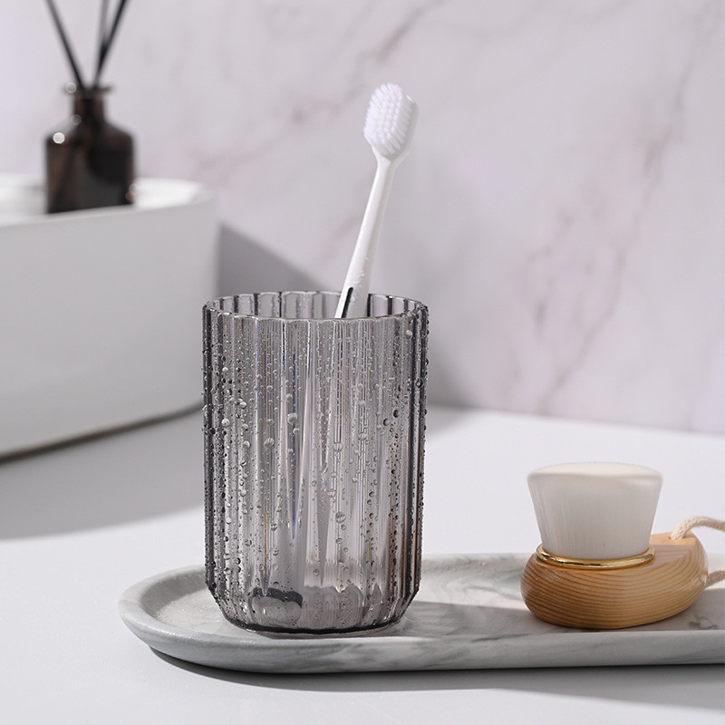 Noua ceașcă de spălat îngroșată, transparentă, ceașcă pentru periaj de uz casnic, ceașcă pentru periuță de dinți, ceașcă din plastic, bol pentru dinți simplu, fără mâner