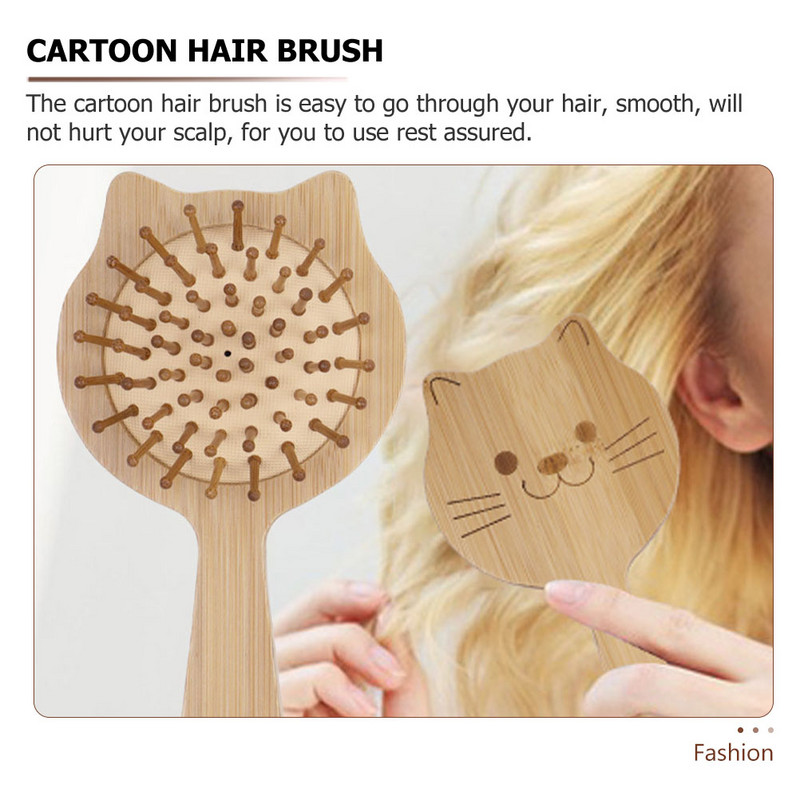 Βούρτσες μαλλιών για γυναίκες Ξύλινη χτένα Χαριτωμένη βούρτσα μαλλιών Γυναικεία Λεπτά ξεμπερδέματα Βούρτσες μαλλιών Γυναικεία