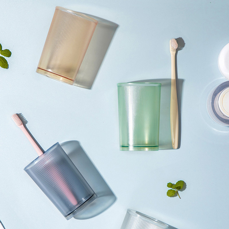 Kupaonska čašica za četkicu za zube Držač četkice za zube Čvrst i složiv 3 boje, podebljani materijal Čašica za ispiranje koja se može složiti MAZI888