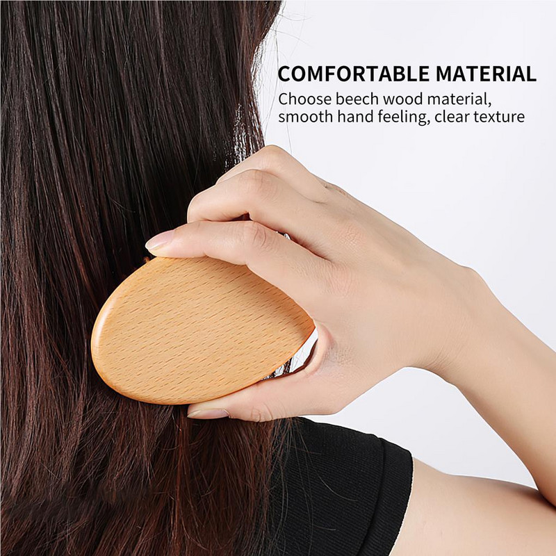 Õhkpadja kamm juuksehari puidust käepideme labaga juuksehari meeste õhkpadja kammiga massaažitööriist pikkadele lokkis paksudele juustele