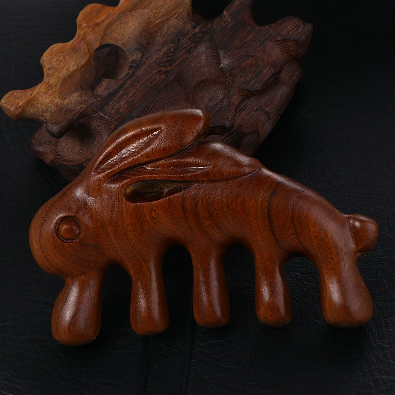 Head Meridian Comb Stimulation Reflexology Βούρτσα μασάζ τριχωτού Ξύλινη χτένα μασάζ Εργαλείο περιποίησης μαλλιών Φαρδιά δόντια χτένα μαλλιών