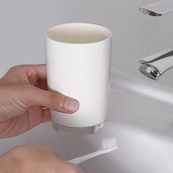 1PC Преносими креативни чаши за измиване на устата Пластмасови домашни хотелски държачи за четки за зъби Аксесоари за баня Чаши за съхранение на вода за уста 300 ml