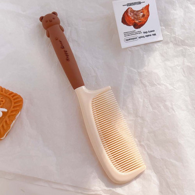 Kawaii Bear Bunny Ρητίνη κομμωτηρίου Milk Tea Χρώμα Εργαλείο styling μαλλιών Βούρτσα μαλλιών λαβή Χτένι μαλλιών Χτένα