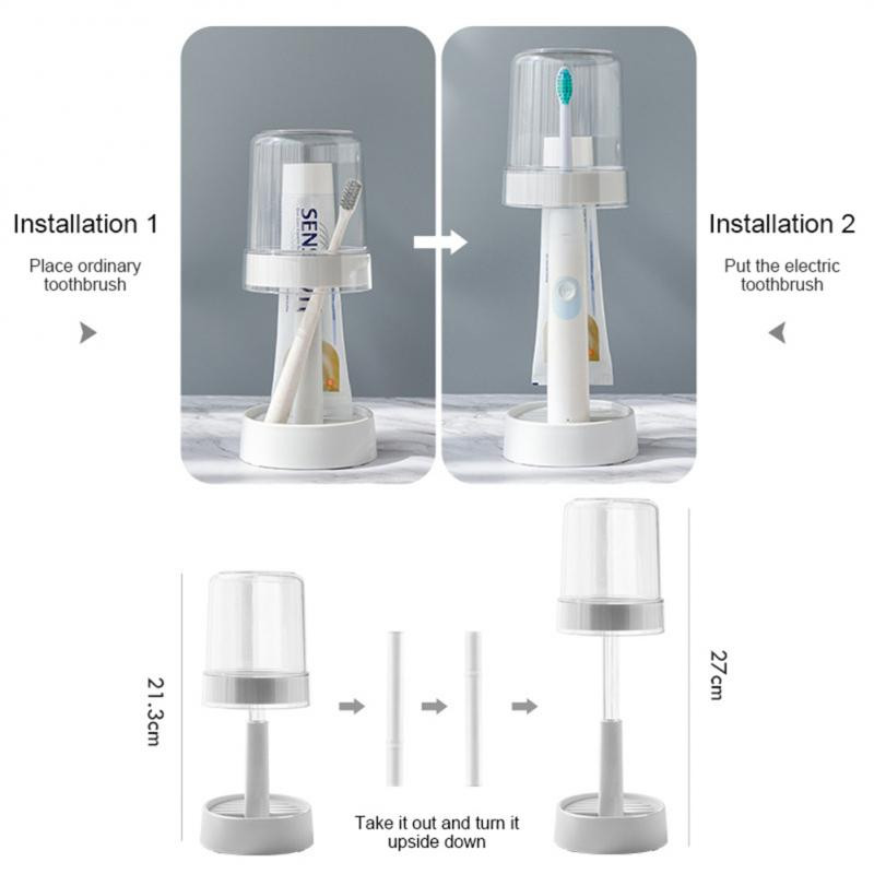 Kupaonski organizator Otporan na prašinu Držač četkice za zube Stalak za pohranu paste za zube Šalica za ispiranje usta Organizator za pastu za zube Stalak za pohranu u kupaonici