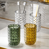 Fogkefe tartó Fürdőszoba mosópohár Kezdőlap Fogkefe Poharak Műanyag átlátszó Szájmosó Pohár Fogkrém tartó Dobozok Szervező