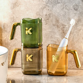 Fogkefe csésze fekete átlátszó iváshoz, nagy kapacitású, könnyű, luxus kialakítású háztartási termékek