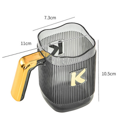 Fogkefe csésze fekete átlátszó iváshoz, nagy kapacitású, könnyű, luxus kialakítású háztartási termékek