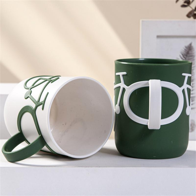 Šalica za ispiranje Bijela slatka, neklizajuća, otporna na habanje, Elegantna, glatka čašica, čašica za ispiranje usta, zelena, lagana i prijenosna čašica za četkicu za zube