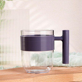 Чаша за измиване Пурпурна гладка чаша за уста Стилна форма Модерна минималистична дебела, устойчива на износване Чаша за вода за домакинството Жълта чаша за вода за уста