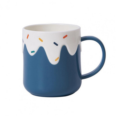 Pattern Mouthwash Cup Cake Pattern dantų šepetėlio puodelis su praktiška rankenos konstrukcija Mielas vandens puodelis skirtas namų vonios reikmenims