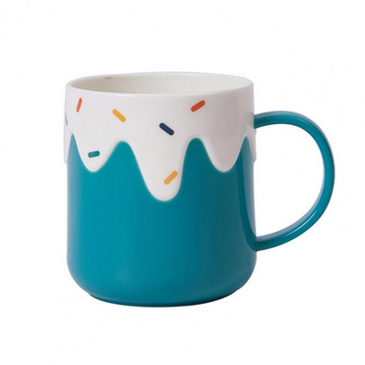 Pattern Mouthwash Cup Cake Pattern dantų šepetėlio puodelis su praktiška rankenos konstrukcija Mielas vandens puodelis skirtas namų vonios reikmenims