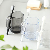 Mouthwash Cup with Handle Toothbrush Toothpaste Storage Cups Organizer for Home Bathroom Couple's Brushing Cup Tree New