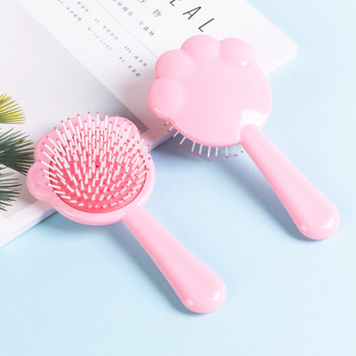 Drăguță perie de păr cu labe de pisică pentru copii, fete, portabilă, pernă de aer, cu desene animate, pieptene de masaj pentru mamă și copii, îngrijirea părului Kawaii