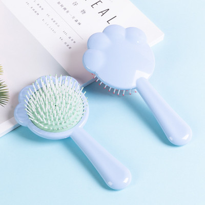 Drăguță perie de păr cu labe de pisică pentru copii, fete, portabilă, pernă de aer, cu desene animate, pieptene de masaj pentru mamă și copii, îngrijirea părului Kawaii