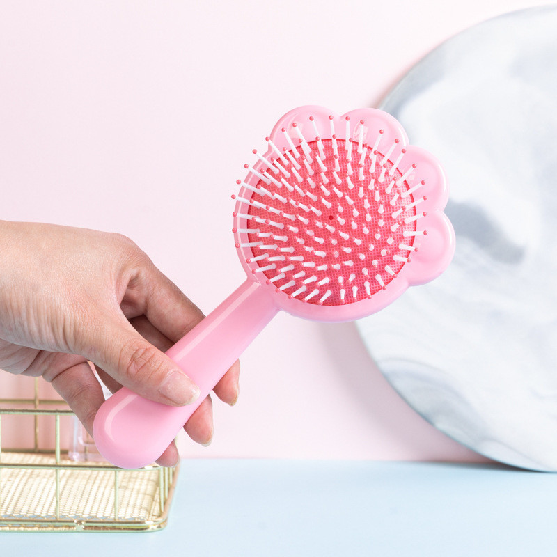 Drăguță perie de păr cu labe de pisică pentru copii, fete, portabilă, pernă de aer, cu desene animate, pieptene de masaj pentru mamă și copii, îngrijirea părului Kawaii