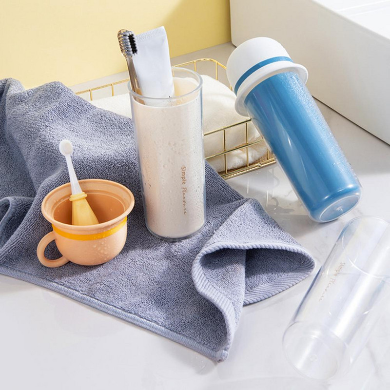 Hambaharjahoidja toiduklass, käepidemega eemaldatav hambaharjatops Ruumisäästlik Seif 3-ühes hammaste harjamise tass majapidamises