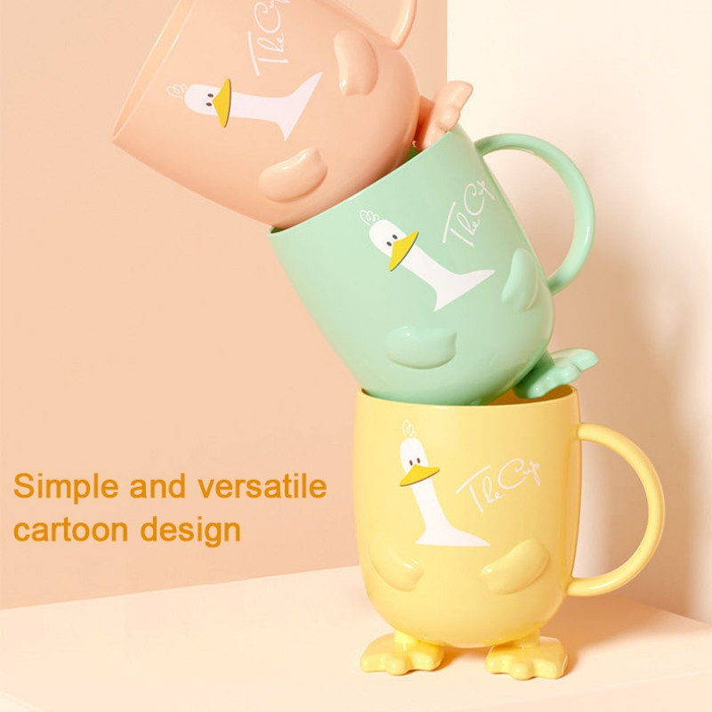 Mielas Little Monster dantų šepetėlio puodelis Vaikiškas dantų šepetėlio puodelis Anties pėda vaikų burnos skalavimo skysčio puodelis plastikinis vonios kambario dantų šepetėlio laikiklio puodelis