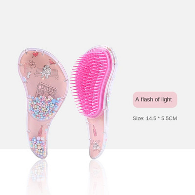 Cartoon Magic Comb Antisztatikus Masszázs Unicorn Hajkefék Zuhanyzós Masszázs Hajkefe Fésű Szalon Kiegészítők Rózsaszín