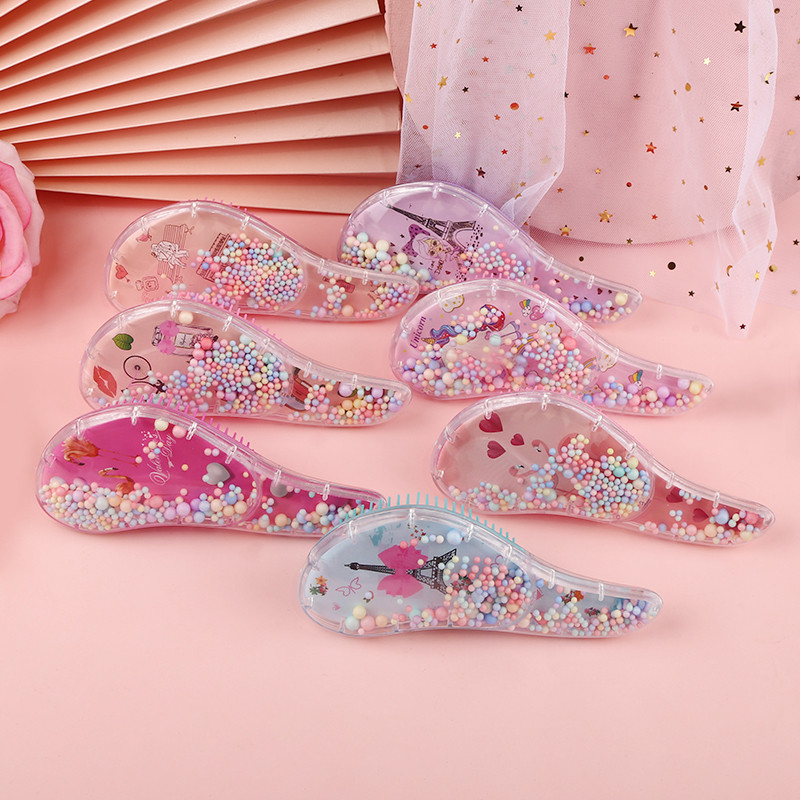 Cartoon Magic Comb Antisztatikus Masszázs Unicorn Hajkefék Zuhanyzós Masszázs Hajkefe Fésű Szalon Kiegészítők Rózsaszín