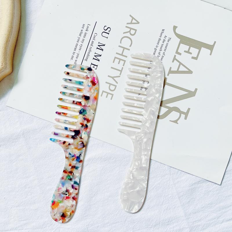 Äädikhappeplaadist kamm temperament antistaatiline marmorist käepidemega juuksurikamm