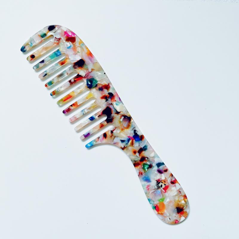 Äädikhappeplaadist kamm temperament antistaatiline marmorist käepidemega juuksurikamm