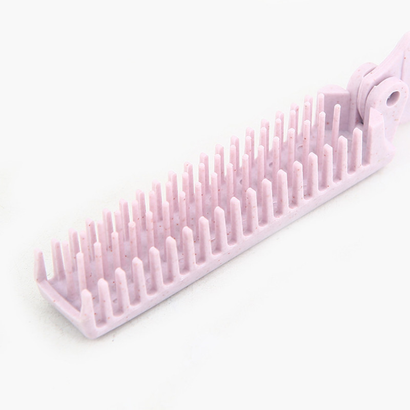 1 vnt Nešiojami sulankstomi šukiniai plaukų šepečiai Antistatinės šukos Kelioninis plaukų šepetys Kviečių šiaudų sulankstomas kirpimo formavimo įrankis