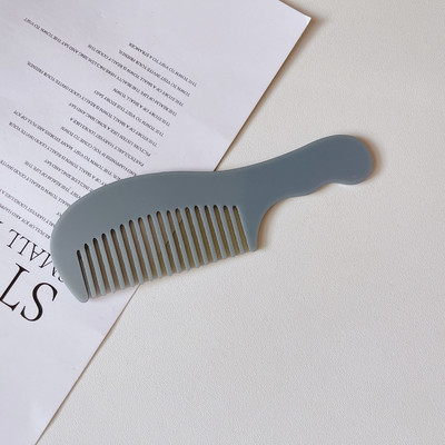 Äädikhappeplaadist ühevärviline käepidemega kamm Kaasaskantav ja moodne antistaatiline tüdrukute juuksekamm