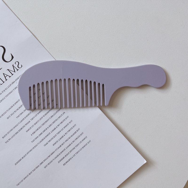 Äädikhappeplaadist ühevärviline käepidemega kamm Kaasaskantav ja moodne antistaatiline tüdrukute juuksekamm