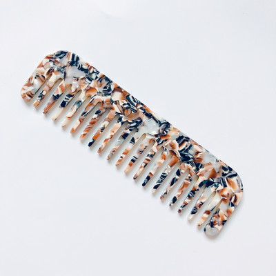 Απλό μαρμάρινο ανάγλυφο οξικό οξύ με μεγάλη οδοντωτή χτένα αντιστατική χτένα ενηλίκων