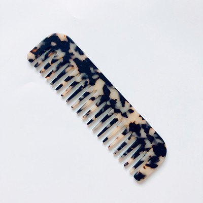 Απλό μαρμάρινο ανάγλυφο οξικό οξύ με μεγάλη οδοντωτή χτένα αντιστατική χτένα ενηλίκων