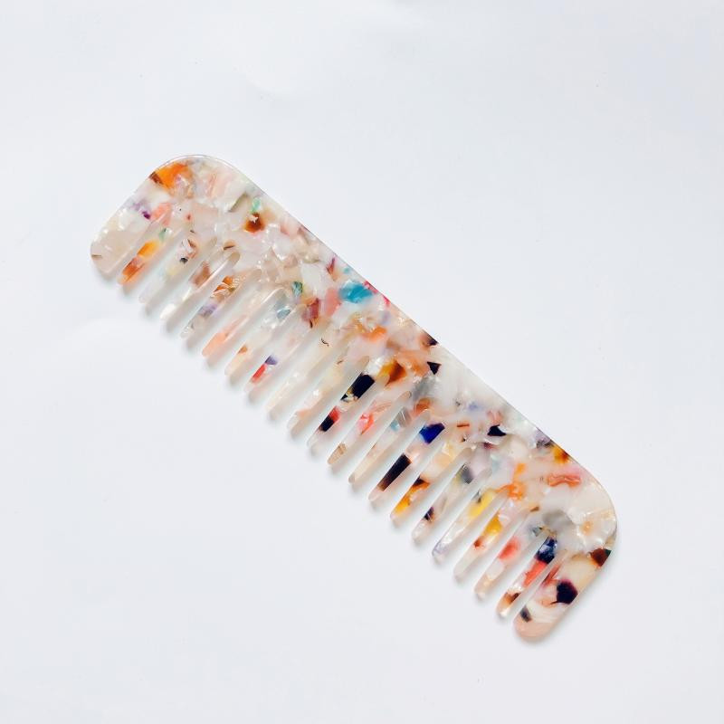 Απλό μαρμάρινο ανάγλυφο οξικό οξύ με μεγάλη οδοντωτή χτένα αντιστατική χτένα ενηλίκων