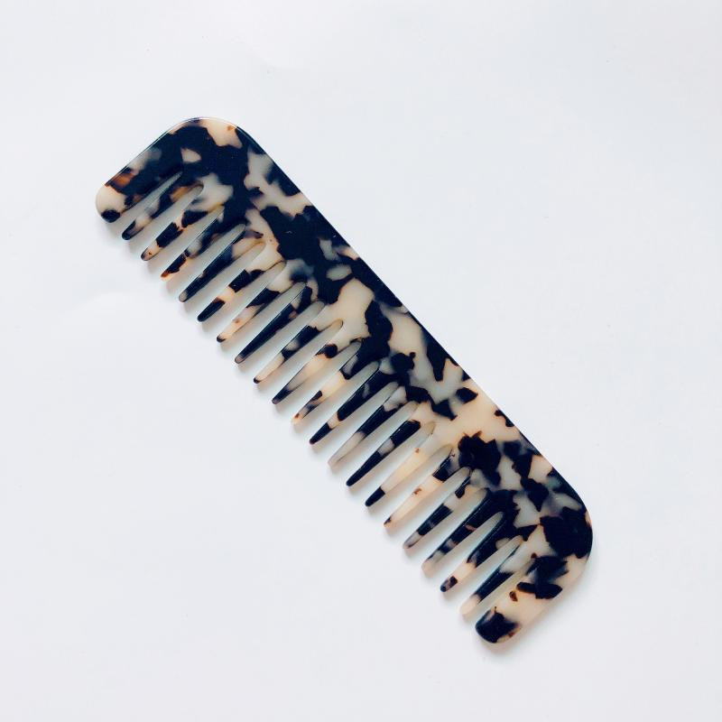 Απλό μαρμάρινο ανάγλυφο οξικό οξύ με μεγάλη οδοντωτή χτένα αντιστατική χτένα ενηλίκων