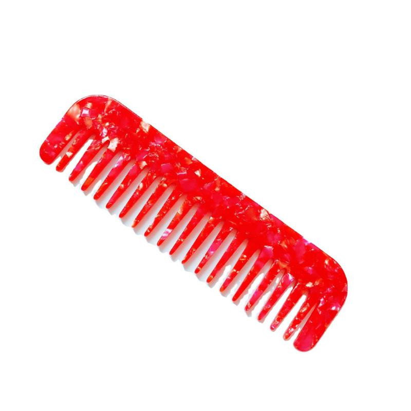 Απλό μαρμάρινο ανάγλυφο οξικό οξύ με μεγάλη οδοντωτή χτένα αντιστατική χτένα ενηλίκων