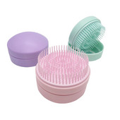 2in1 kūrybingas naujas produktas, nešiojamas apvalus kelioninis masažas, sulankstomas šukos mergaičių plaukų šepetys su veidrodiniu mini kišeniniu formavimo įrankiu