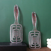 Novi prozirni frizerski češalj s puderom u prahu Šuplji češalj za masažu Češalj za glatku kovrčavu kosu Češljevi za oblikovanje kose