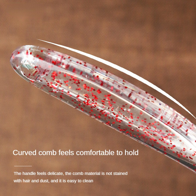 Novi prozirni frizerski češalj s puderom u prahu Šuplji češalj za masažu Češalj za glatku kovrčavu kosu Češljevi za oblikovanje kose