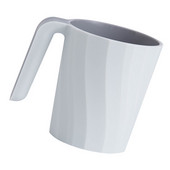 Plastikust libisemisvastane hambakruus Tooth Cup 301–400 ml vannitoa hambaharja hoidja pesutops, hall valge