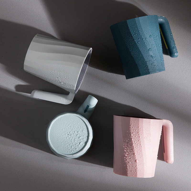 Plastikust libisemisvastane hambakruus Tooth Cup 301–400 ml vannitoa hambaharja hoidja pesutops, hall valge