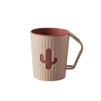 Čašica za pastu za zube Čašica za ispiranje usta s ručkom Plastični dizajn s nagibom od 45° Oblik kaktusa Čašica za pohranjivanje paste za zube Kupaonski držač za pastu za zube