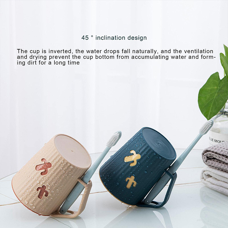 Čašica za pastu za zube Čašica za ispiranje usta s ručkom Plastični dizajn s nagibom od 45° Oblik kaktusa Čašica za pohranjivanje paste za zube Kupaonski držač za pastu za zube