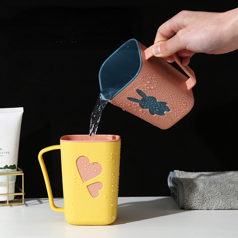 Dvoslojna kontrastna čašica za ispiranje usta Četkica za zube Šalice za pastu za zube Prijenosna kutija za pohranu Kutija za četkicu za zube Posuda za pastu