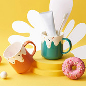 Čašica odgovarajuće boje slatkiša za vodicu za ispiranje usta Šalica za kolače s uzorkom četkice za zube s praktičnim dizajnom ručke Slatka za dom za vodicu za ispiranje usta