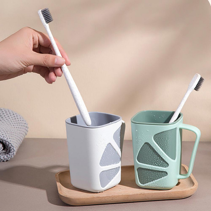 Kruus Lemon Design Vastupidav plasttops Kulumiskindel käepidemega Vannitoatarbed Hambaharja tass Suuvee tass