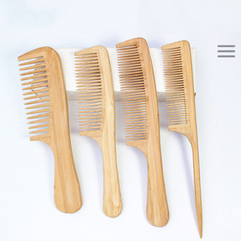 Hot Sale Φυσικό Μπαμπού Ξύλινη χτένα μαλλιών Αντιστατική Περιποίηση μαλλιών Υγιές μασάζ κοντόδοντο χτένα για γυναίκες