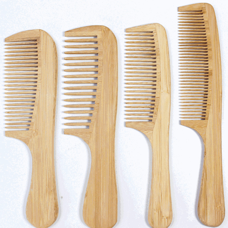 Vruća rasprodaja, prirodni bambusovi drveni repni češljevi za kosu, antistatički češalj za njegu kose, zdrava masaža, čvrsti češalj za žene