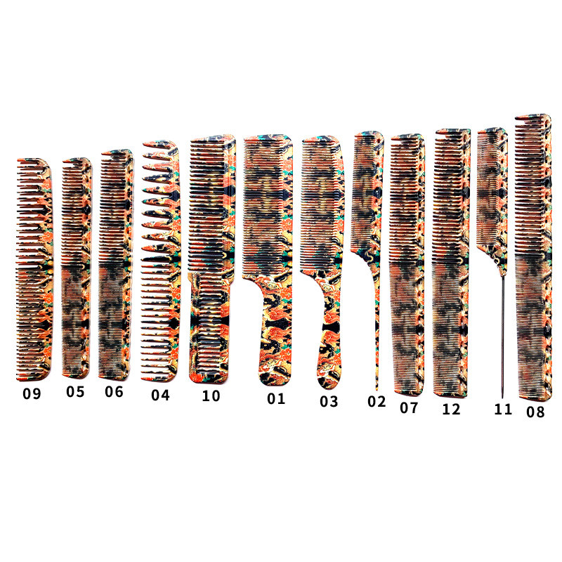 Juukselõikuskamm Professionaalne juuksurisalong Juuksuri kammid Graffiti mustriga Kahepoolne juuksehari Juuksuri Stiilitööriistad Y0702